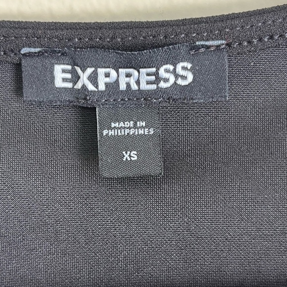 Express Floral Lace Puff Sleeve Vneck Body Suit in Black Size XS - Picture 6 of 8